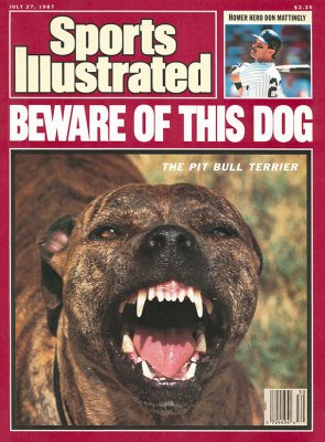 Sports Illustrated cover features snarling pit bull